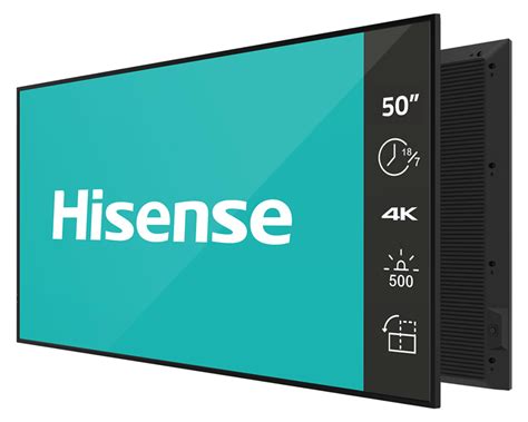HISENSE 50GM50D DLED/500 nits/7*18/SoC: ARM Cortex-A55 Quad core CPU, Mali-G52GPU, 3G DDR4 Mem, 32G EMMC Storage, Built in VisionInfo, Landscape & Portrait, OS: Android 11